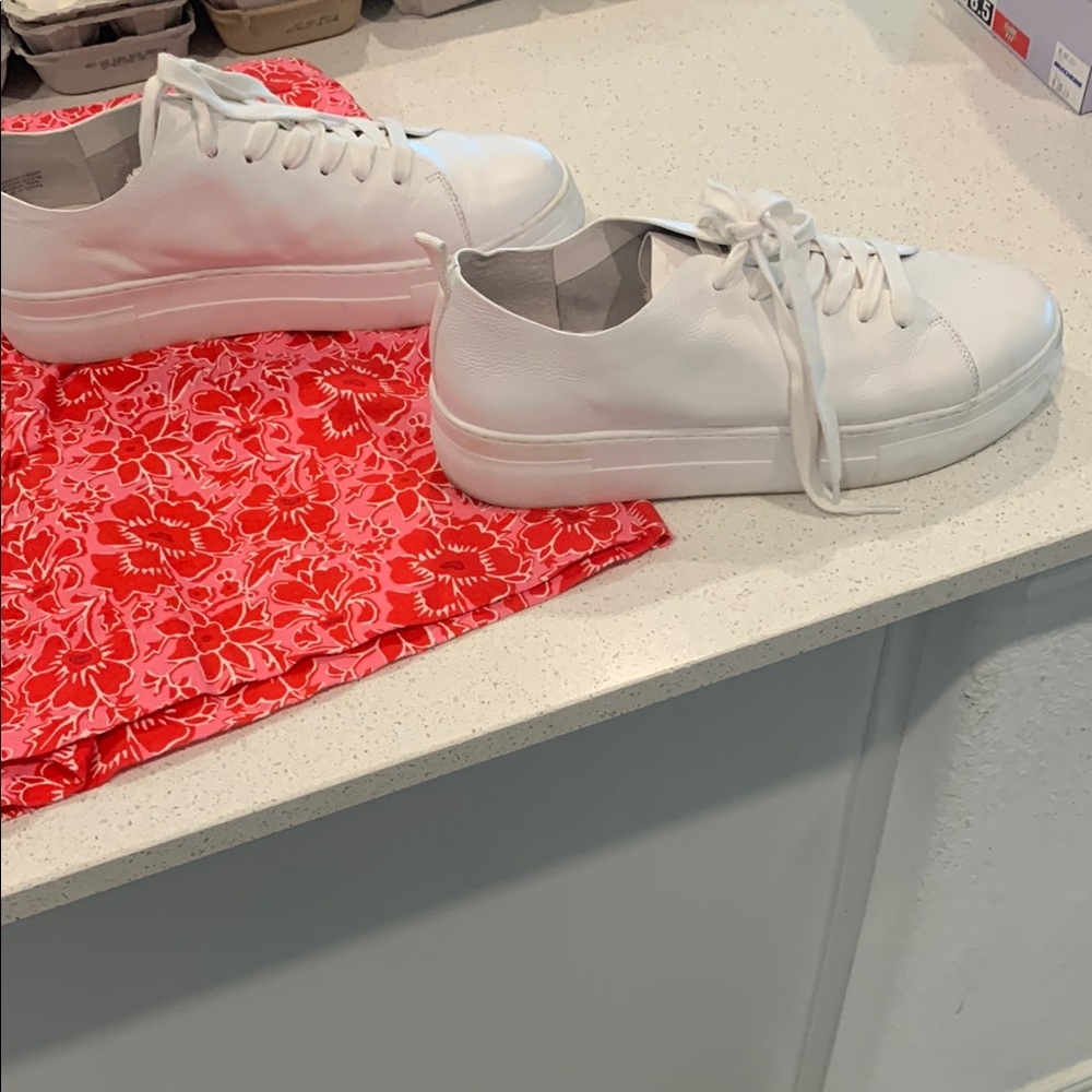 Classic White Lace-Up Sneakers - Picture 11 of 12